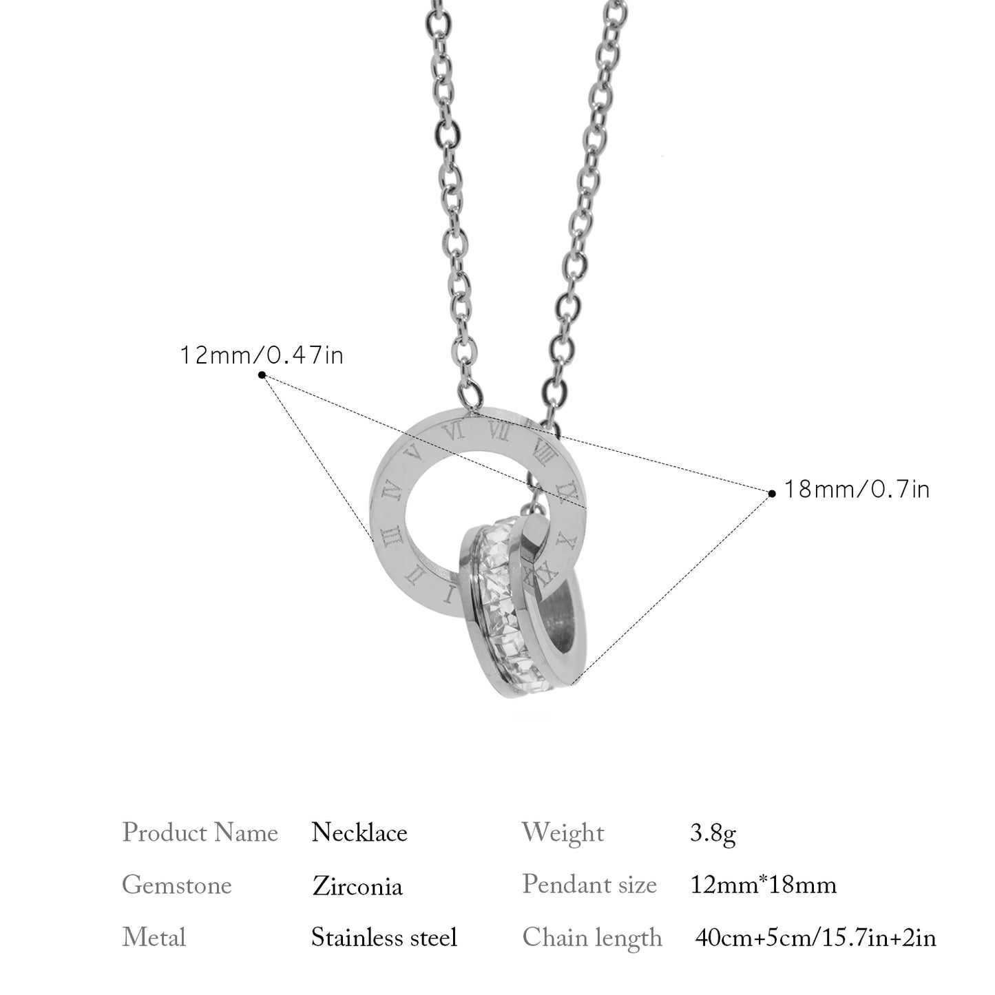 Classics Round Earrings for Women - Roman Numerals Stainless Steel Gold Plated Earring Vintage Jewelry