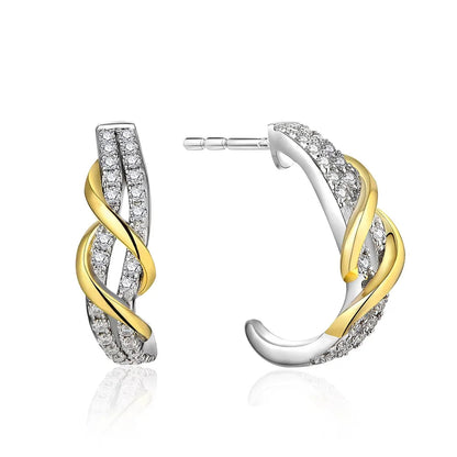Luxe Jewels Moissanite 925 Sterling Silver Stud Earrings for Women