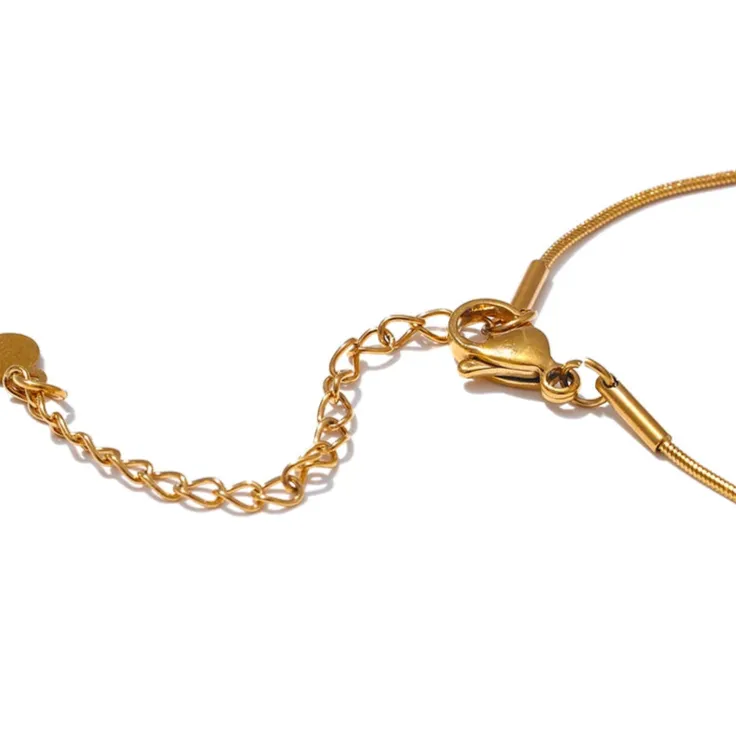 Red Enamel Heart Pendant Necklace – 316L Stainless Steel