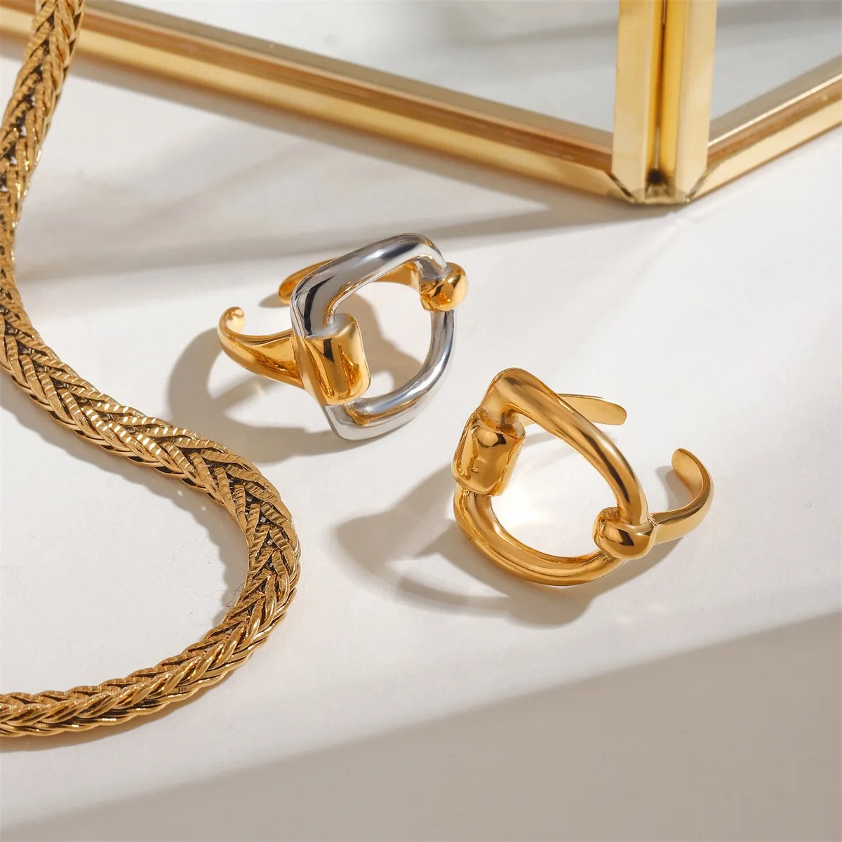 Stainless Steel  Ring 18K PVD Plated Individualistic Jewelry