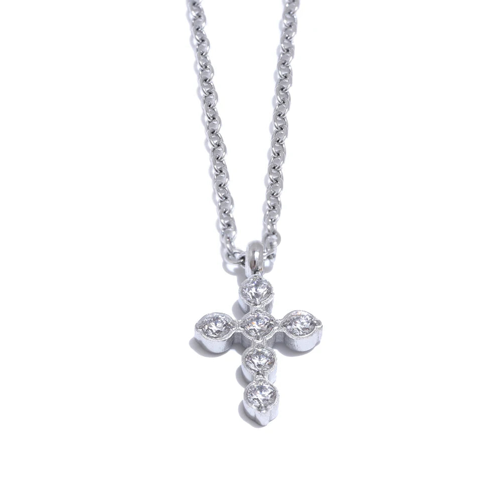 Gold & Platinum Plated Cross Necklace – Chic Religious Jewelry