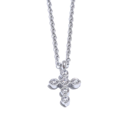 Gold & Platinum Plated Cross Necklace – Chic Religious Jewelry