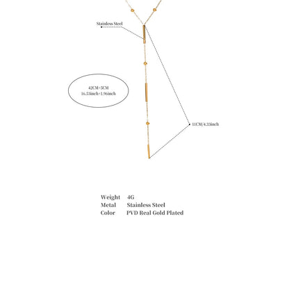 Thin Long Necklace – 316L Gold Stainless Steel Chic Jewelry