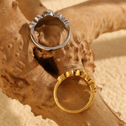 High Quality Geometric Clear Zircon Ring Classic Style - 18k Gold Plated Hypoallergenic Jewelry