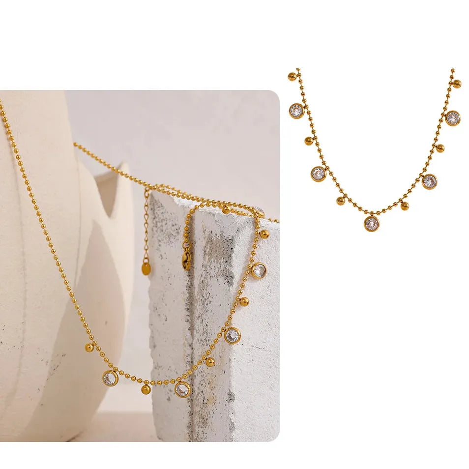 Cubic Zirconia Necklace and Bracelet Set – Luxury Sparkling Jewelry Set