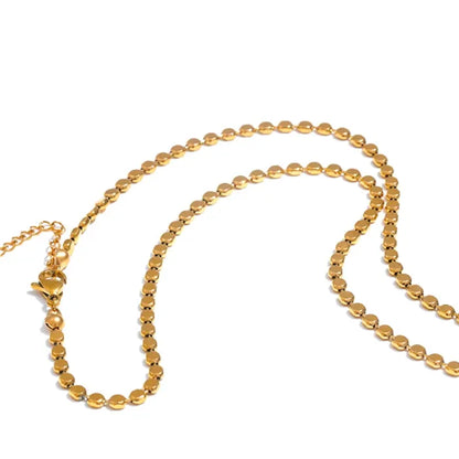 Exquisite 18K Gold Plated Stainless Steel Tarnish Free Necklace
