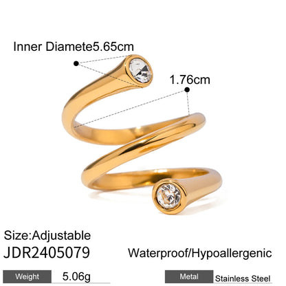 White Round Zirconia Open Ring New Designed Exquisite Party Jewelry