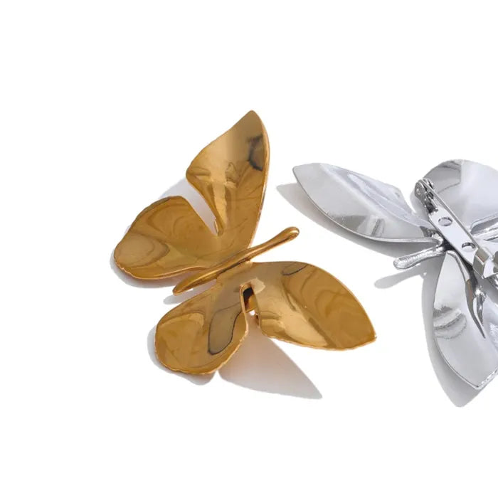 Golden Butterfly Brooch – 18K PVD Plated Stainless Steel Pin