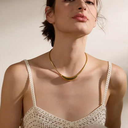 Gold Necklace – Waterproof Stainless Steel Statement Jewelry