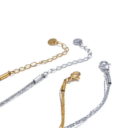 Layered Pearl Anklet – Gold & Platinum Plated Fashion Jewelry