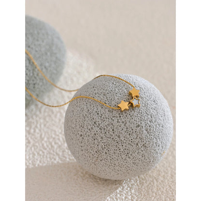 Gold Plated Double-Sided Star Necklace – Minimalist Celestial Jewelry