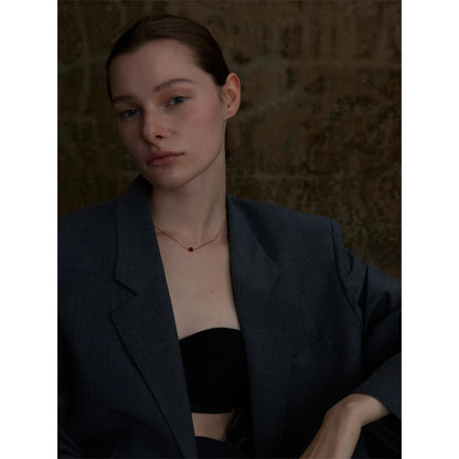 Red Enamel Heart Pendant Necklace – 316L Stainless Steel