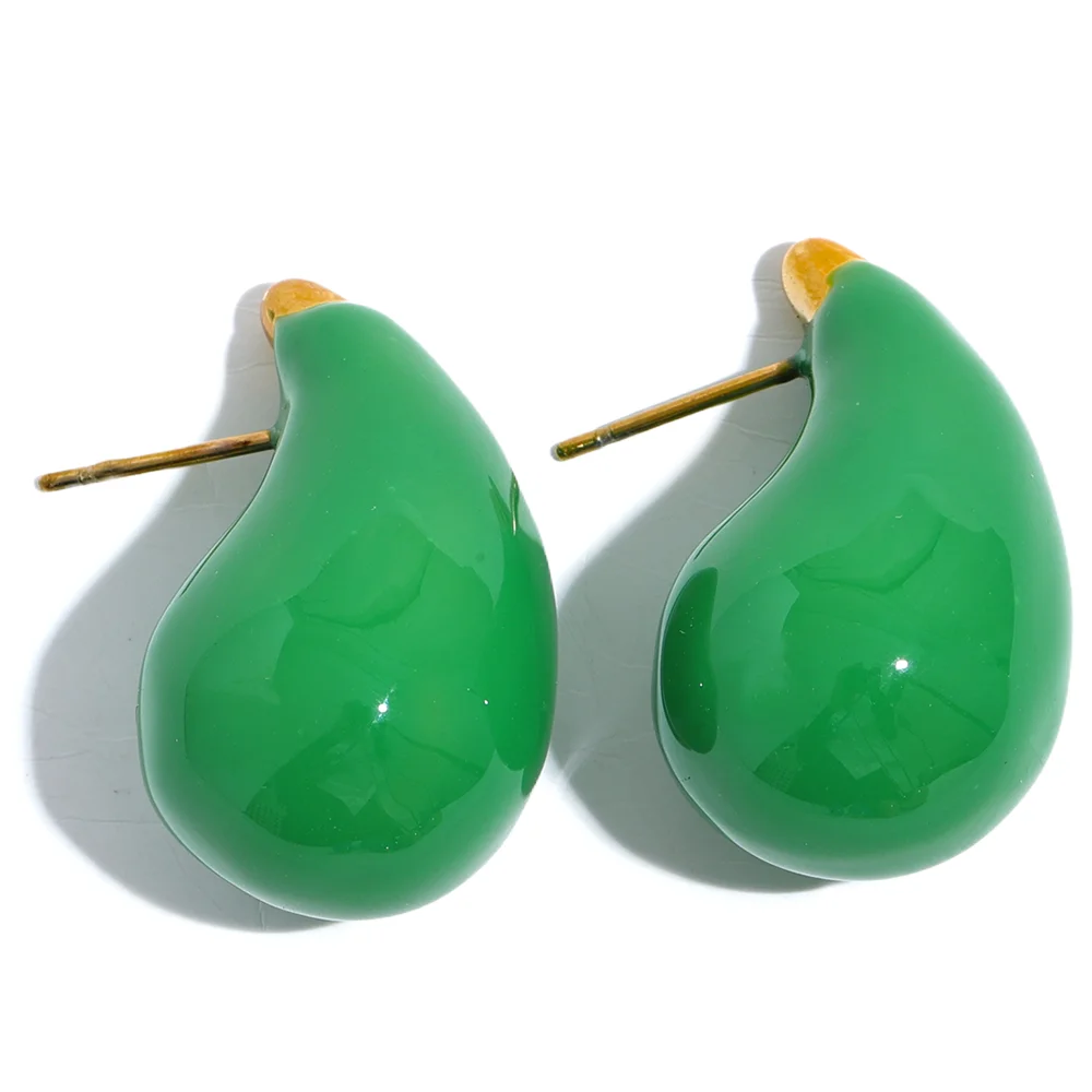 Modern Enamel Water Drop Earrings – Fashionable Jewelry