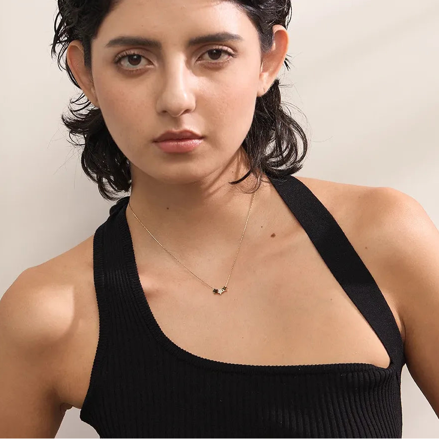 Gold Plated Double-Sided Star Necklace – Minimalist Celestial Jewelry
