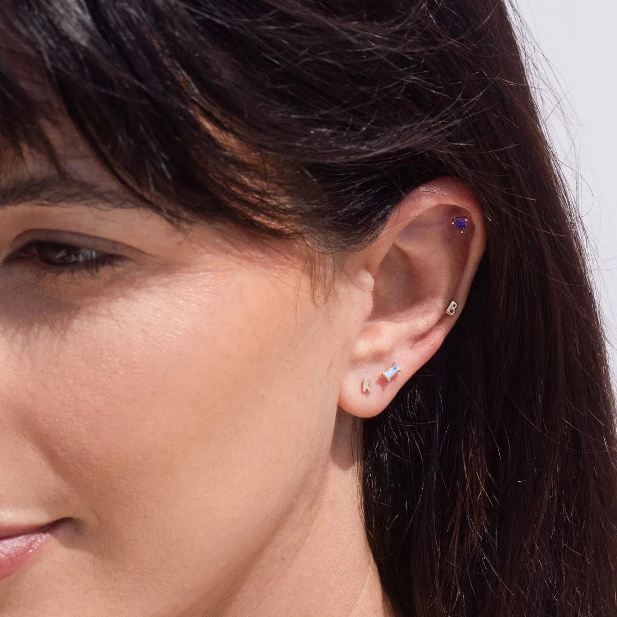 Uworld Minimalism Birthstone Gold Color Ear studs Grace Personalized Delicate Gemstone Earring Dainty Birth Month Stone Charm