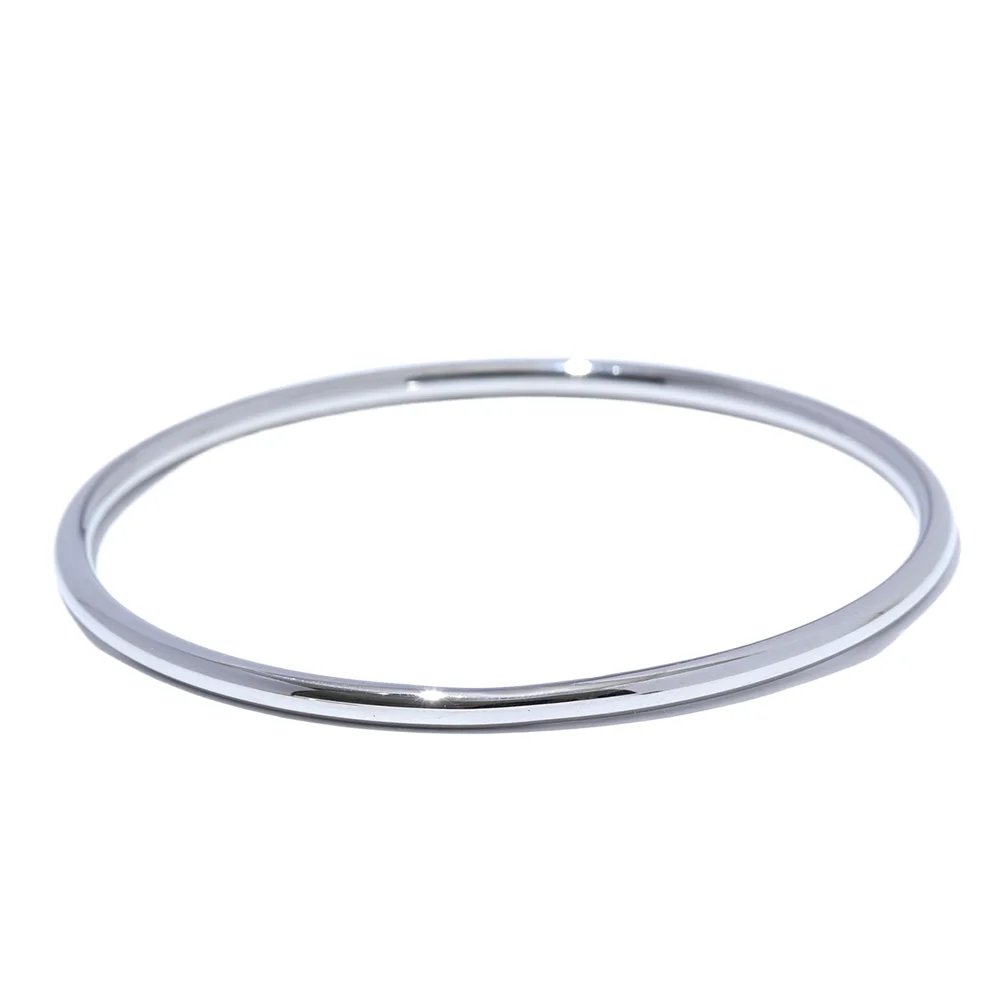 Classic Round Bangle – 18K Gold Plated Stainless Steel, Waterproof