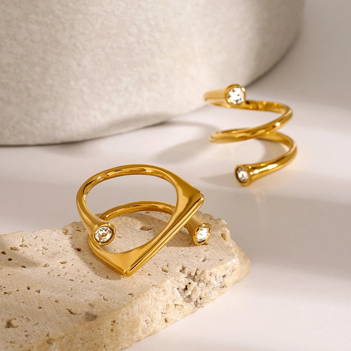 White Round Zirconia Open Ring New Designed Exquisite Party Jewelry