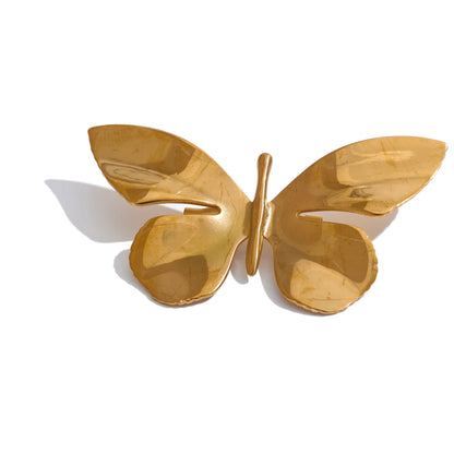 Golden Butterfly Brooch – 18K PVD Plated Stainless Steel Pin