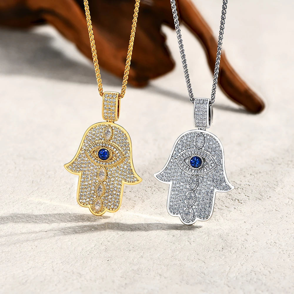 Angel Eye Moissanite Pendant Necklace - S925 Sterling Silver 18k gold plated Jewelry Gift