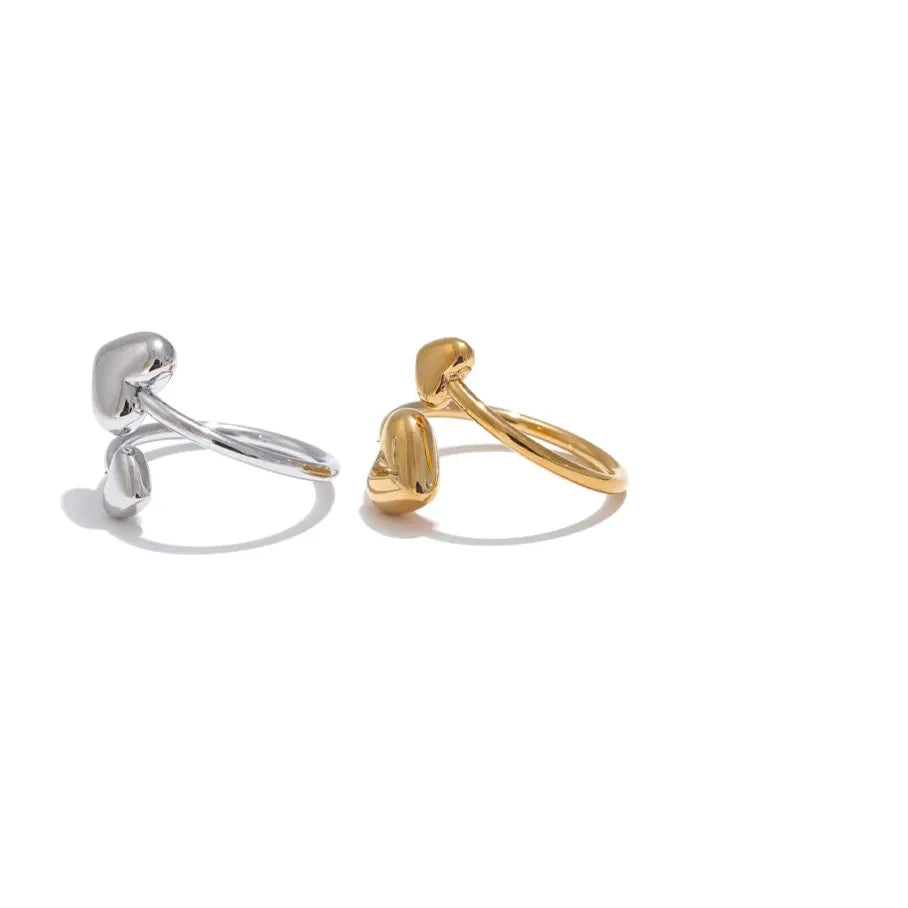 Luxe Jewels Handmade Stainless Steel Heart Ring – High-Quality Waterproof Jewelry