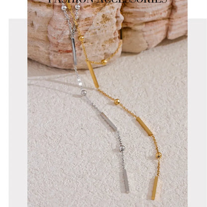 Thin Long Necklace – 316L Gold Stainless Steel Chic Jewelry