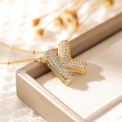 A - Z Letter Pendant Copper Necklace – Unisex