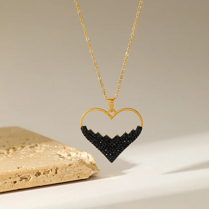 Hollow Heart Jewelry Set – 316L Stainless Steel Necklace & Earrings