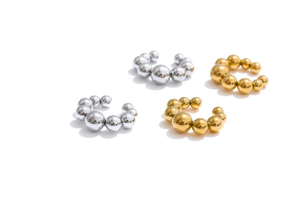 18K Gold Plated Stainless Steel Clip Earrings Jewellery