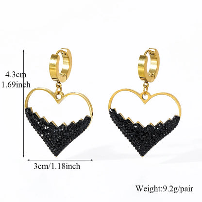 Hollow Heart Jewelry Set – 316L Stainless Steel Necklace & Earrings