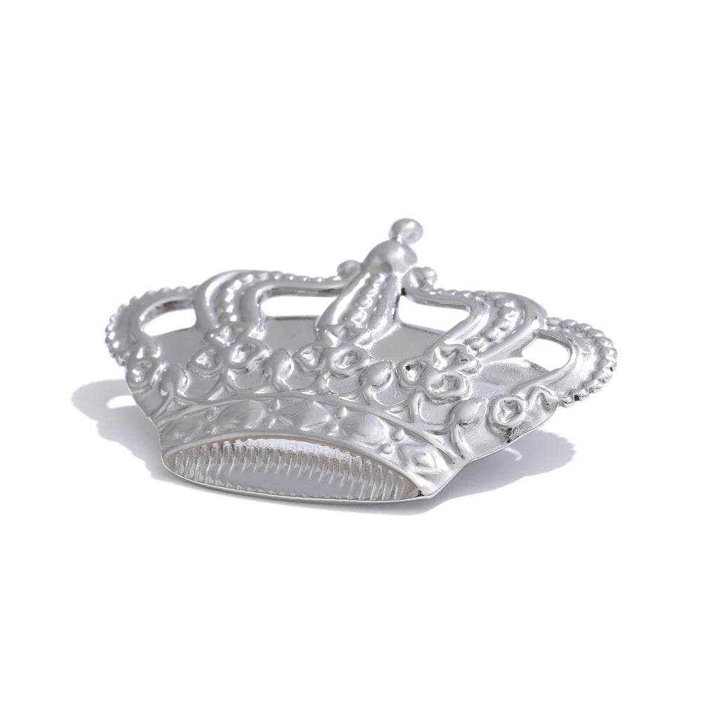 Crown Brooch Pin – Gold-Plated Stainless Steel Rust-Proof Accessory