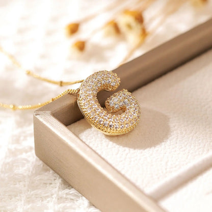 A - Z Letter Pendant Copper Necklace – Unisex