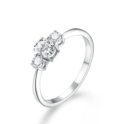 Luxe Jewels D Color Oval Cut Moissanite Cluster Ring Solid Luxury Ring for Engagement