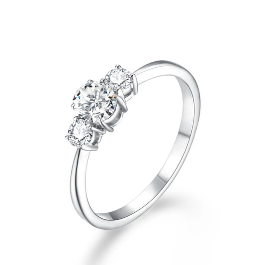 Luxe Jewels D Color Oval Cut Moissanite Cluster Ring Solid Luxury Ring for Engagement