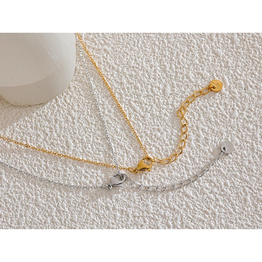 Cubic Zirconia Jewelry Set – Stainless Steel Necklace - Bracelet & Anklet