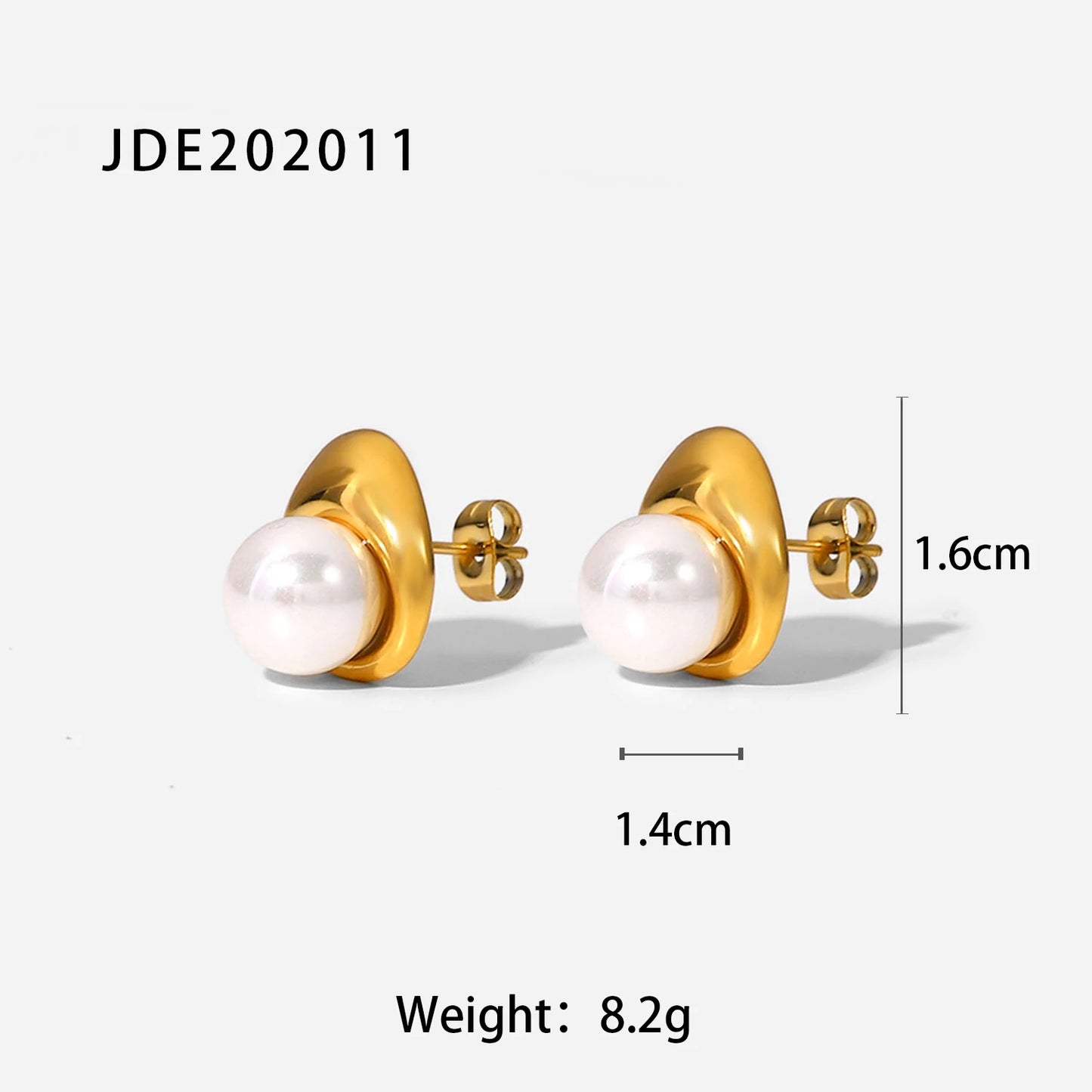 Uworld High Quality Imitation Pearls Drop Stainless Steel Golden Korean Hoop Earrings Charms Fashion Jewelry Bijoux Femme Gift
