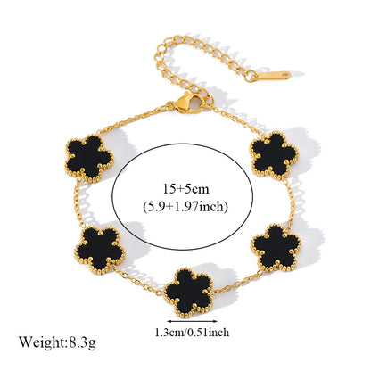 Clover Leaf Jewelry Set – Waterproof Stainless Steel 3-Piece Set