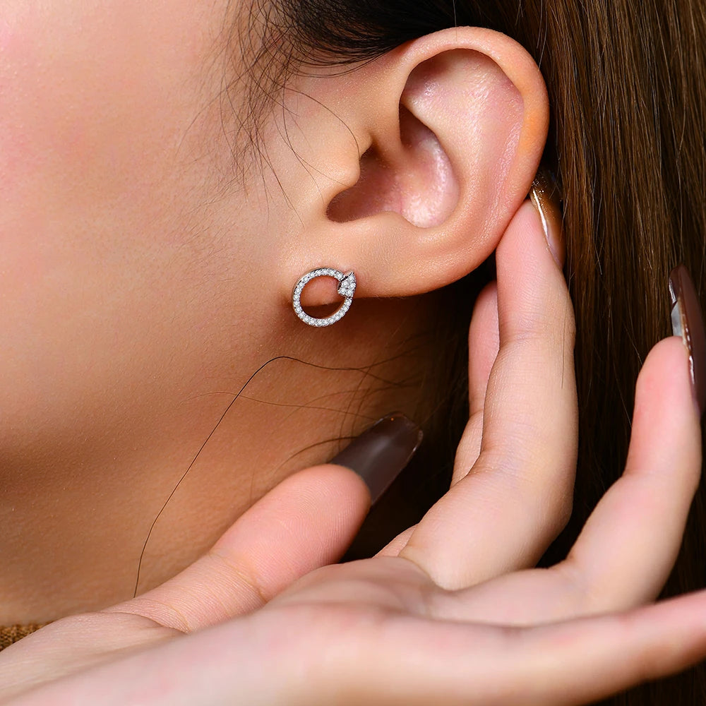 Moissanite Stud Earrings for Women - 925 Sterling Silver