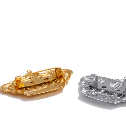 Crown Brooch Pin – Gold-Plated Stainless Steel Rust-Proof Accessory