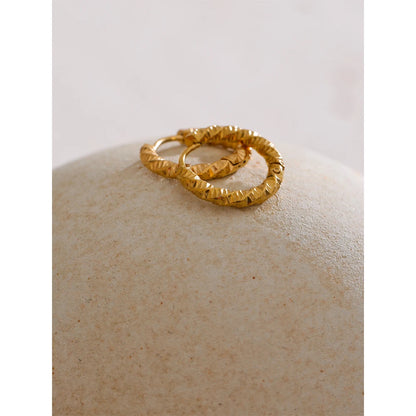 20mm / 15mm Round Daily Wear Hoop Earrings Waterproof Jewelry Women Minimalist Stainless Steel