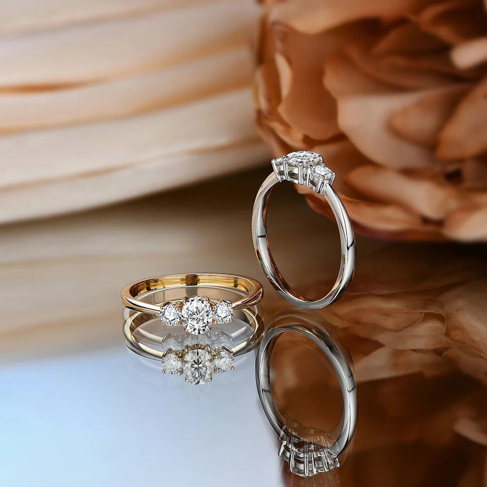 Luxe Jewels D Color Oval Cut Moissanite Cluster Ring Solid Luxury Ring for Engagement