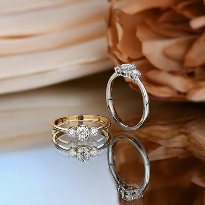 Luxe Jewels D Color Oval Cut Moissanite Cluster Ring Solid Luxury Ring for Engagement