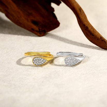 Luxe Jewels Adjustable Size - Retro Design Moissanite Ring - DVVS1 S925 Sterling Silver Jewelry