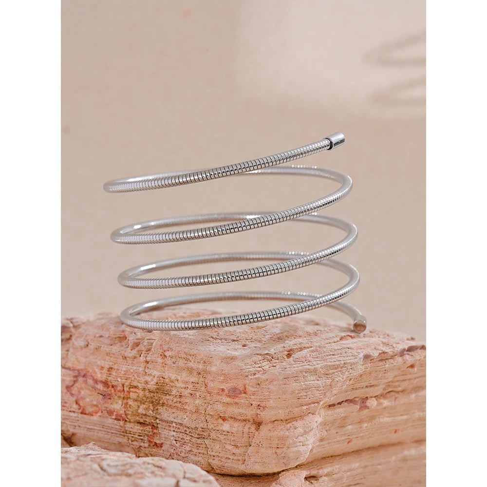 Layered Statement Bracelet – Gold Plated Stainless Steel Waterproof