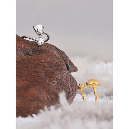 Luxe Jewels Handmade Stainless Steel Heart Ring – High-Quality Waterproof Jewelry