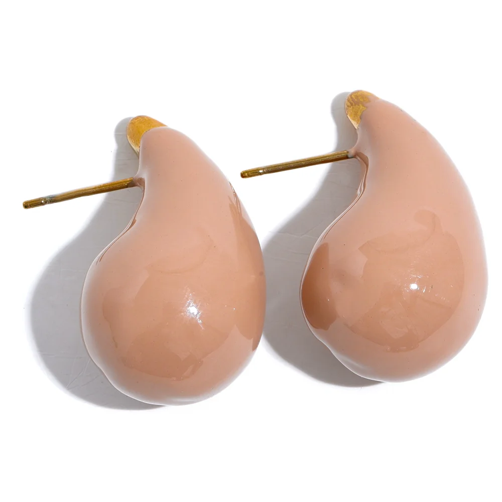 Modern Enamel Water Drop Earrings – Fashionable Jewelry