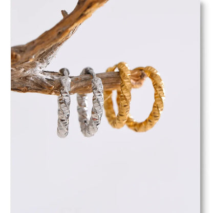 20mm / 15mm Round Daily Wear Hoop Earrings Waterproof Jewelry Women Minimalist Stainless Steel