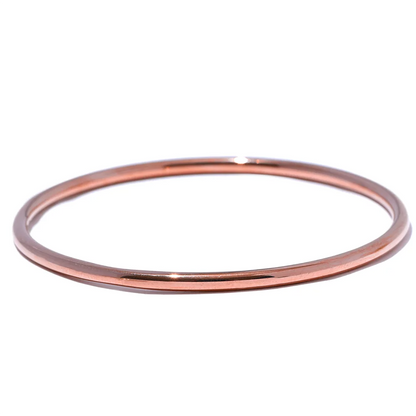 Classic Round Bangle – 18K Gold Plated Stainless Steel, Waterproof