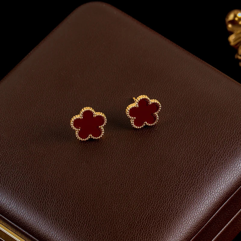 Clover Leaf Jewelry Set – Waterproof Stainless Steel 3-Piece Set