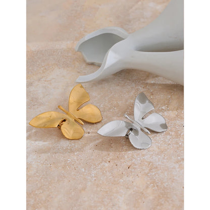 Golden Butterfly Brooch – 18K PVD Plated Stainless Steel Pin