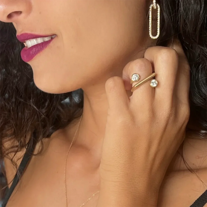 White Round Zirconia Open Ring New Designed Exquisite Party Jewelry